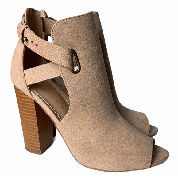 Shoe Dazzle Shoes - Rika Heeled Sandal Shoedazzle Suede Nubuck